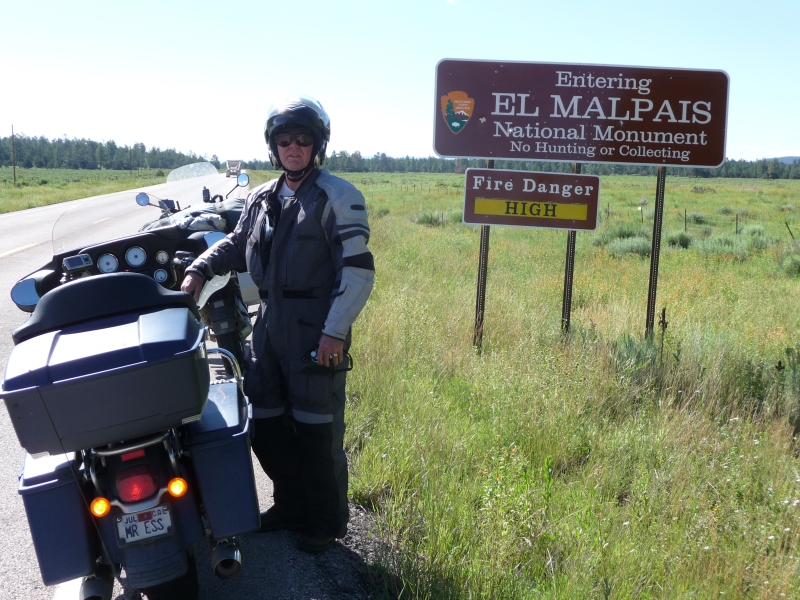 Boyd at a El Malpais NM sign