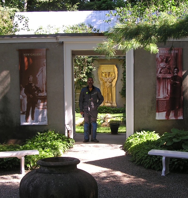 Fulton in one of the gardens in the Saint-Gaudens NHS