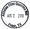 Alibates Flint Quarry stamp