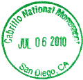 Cabrillo National Monument stamp