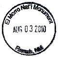El Morro NM stamp