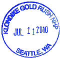 Klondike Goldrush NP stamp