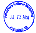 Petersburg NB stamp