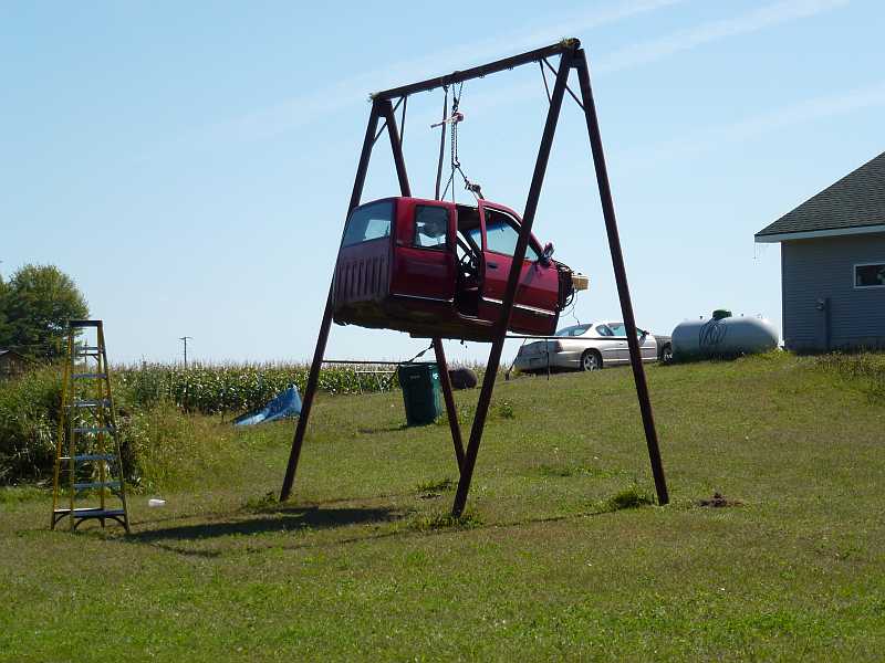 suspended truck cab